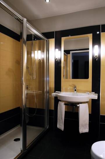Фото номера Двухместный номер с 1 кроватью Отель Silver Hotel &amp; Gokart Center г. Щецин 2