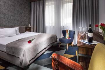 Фото номера Двухместный номер с 1 кроватью и собственной ванной комнатой Отель Vulcan Hotel г. Щецин 5