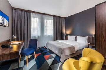 Фото номера Двухместный номер с 1 кроватью и собственной ванной комнатой Отель Vulcan Hotel г. Щецин 4